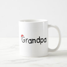Grandpa With Santa Hat Coffee Mug