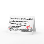 Grandparents' Checklist Greeting Cards