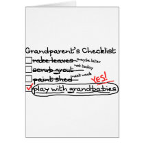 Grandparents' Checklist Cards