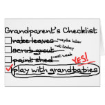 Grandparents' Checklist Greeting Cards
