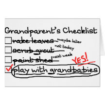 Grandparents' Checklist Greeting Cards