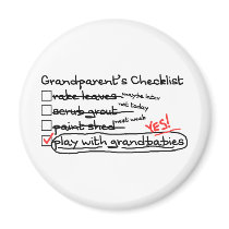 Grandparents' Checklist Refrigerator Magnets