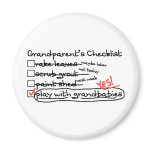 Grandparents' Checklist Refrigerator Magnets