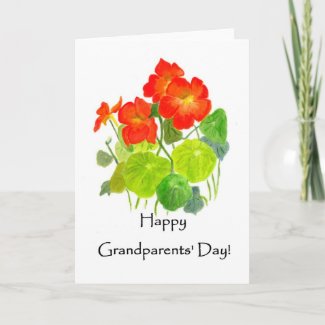 Grandparents' Day Nasturtium Greeting Card card
