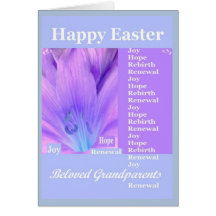 GRANDPARENTS - Happy Easter with Lily Greeting Card
