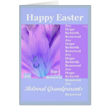 GRANDPARENTS - Happy Easter with Lily Greeting Card