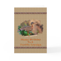 Grandpa's Birthday Card with Sun Bittern Bird