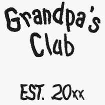 Grandpa's Club Embroidered Shirt embroidered shirts