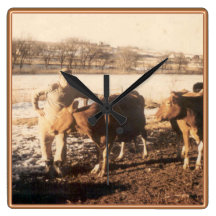 Grandpa's Farm Wall Clock