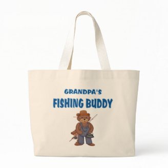Grandpa's Fishing Buddy Bears Canvas Bag