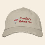 Grandpa's Fishing Hat Customizable embroidered hats