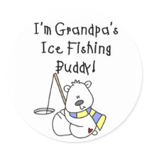 Grandpas Ice Fishing Buddy stickers by toddlersplace Grandpas Ice Fishing Buddy stickers