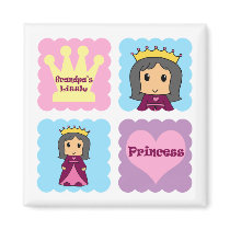 Grandpa's Little Princess magnets by mikaushop Grandpa's Little Princess magnets