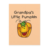 Grandpa's Little Pumpkin Tshirts and Gifts postcards
