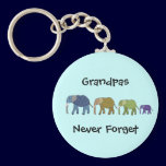 Grandpas Never Forget Keychain keychains