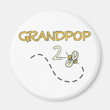 Grandpop 2 Bee Fridge Magnets