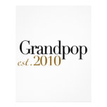 Grandpop Est 2010 Customized Letterhead