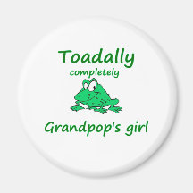 grandpop's girl fridge magnet