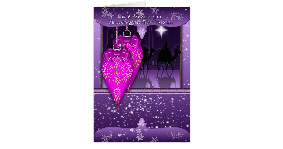 Grandson And His Fiancee Christmas Greeting Card | Zazzle