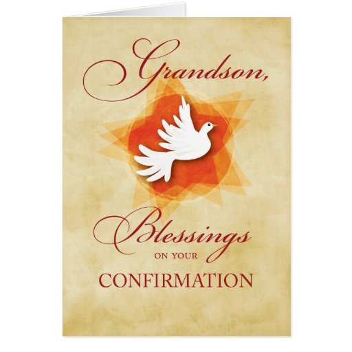 Grandson, Confirmation Congratulations Blessings Card Zazzle