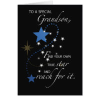 Grandson Graduation Star Congratulations Greeting Card