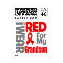 Grandson - I Wear Red Ribbon Stamp