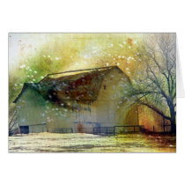 Granero del invierno tarjetas