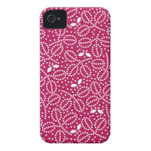 Granita Red Leaf & Butterfly iPhone4S Case iPhone 4 Covers