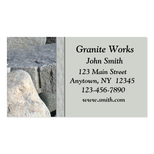 Granite Business Card (front side)