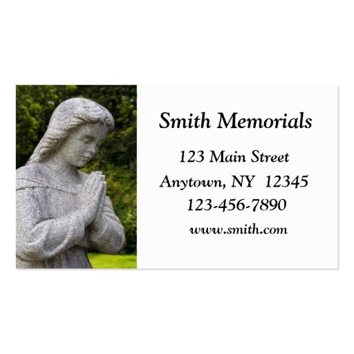 Granite Statue Business Card (front side)