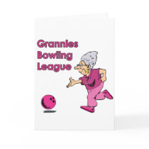 Grannies bowling league greeting card