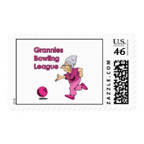 Grannies Bowling League Postage Stamps