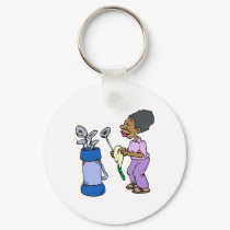 Granny Golfer keychains