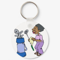 Granny Golfer keychains