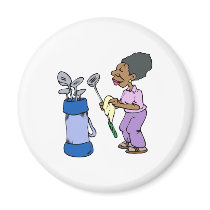 Granny Golfer magnets by shopaholicchick Granny Golfer magnets