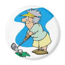 Granny Golfer magnets by shopaholicchick Granny Golfer magnets