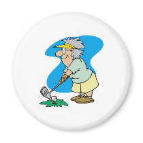 Granny Golfer magnets by shopaholicchick Granny Golfer magnets