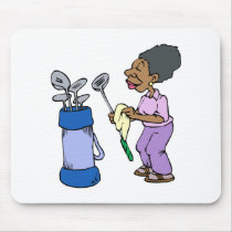 Granny Golfer mousepads