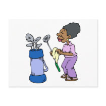 Granny Golfer postcards