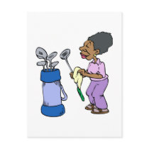 Granny Golfer postcards