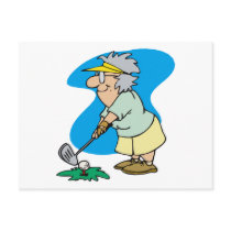 Granny Golfer postcards