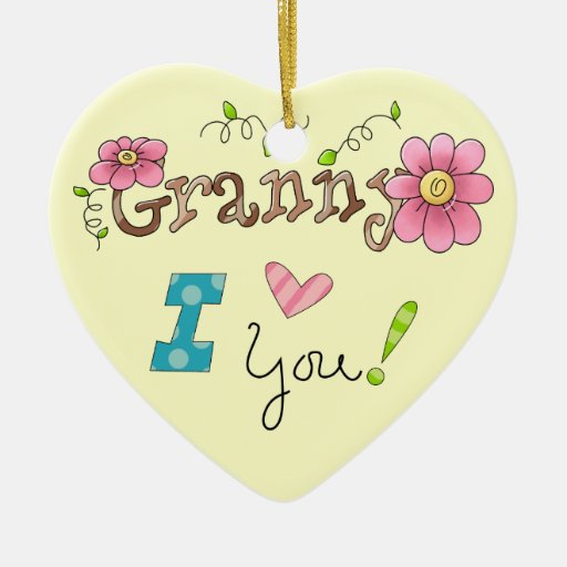 Granny I Love You Heart Photo Ornament Zazzle