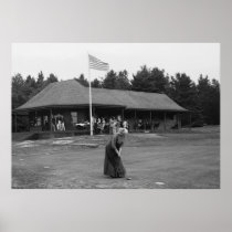 Granny Lines Up a Putt, 1915 Print