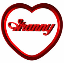 Granny Red Frame Heart photo sculptures