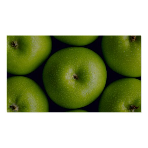 Granny Smith apples Business Card Template (back side)