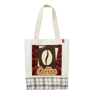 Grano de café del ejemplo bolsa tote zazzle HEART