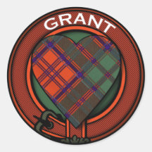 Grant Heart Tartan design Sticker