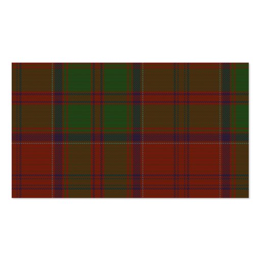 Grant Tartan Lion Business Card Templates (back side)