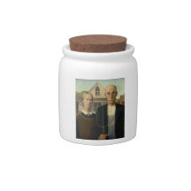 Grant Wood - American Gothic Candy Dish
