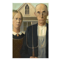 Grant Wood - American Gothic Custom Stationery